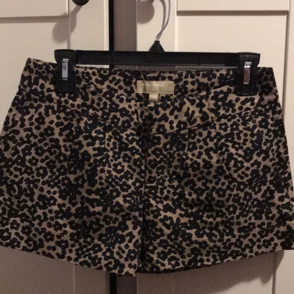 Black and brown flower pattern shorts